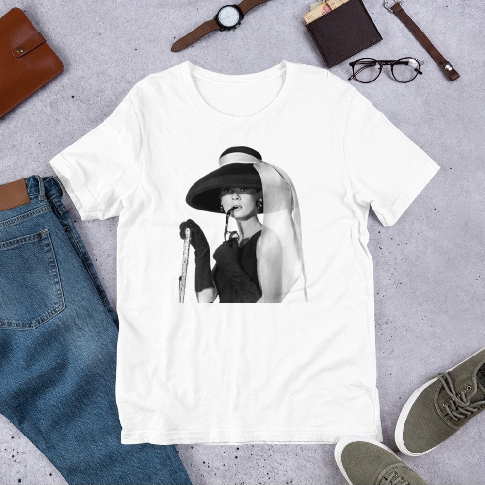 Audrey Hepburn T-Shirt Graphic Tee White